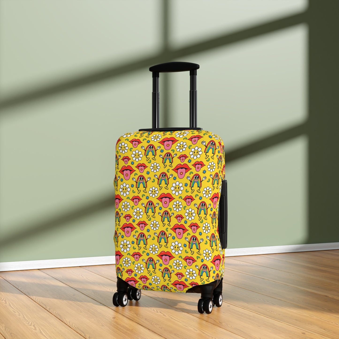 Kids Retro Rainbows and Daisies  - Luggage Protector and Cover 3 Sizes