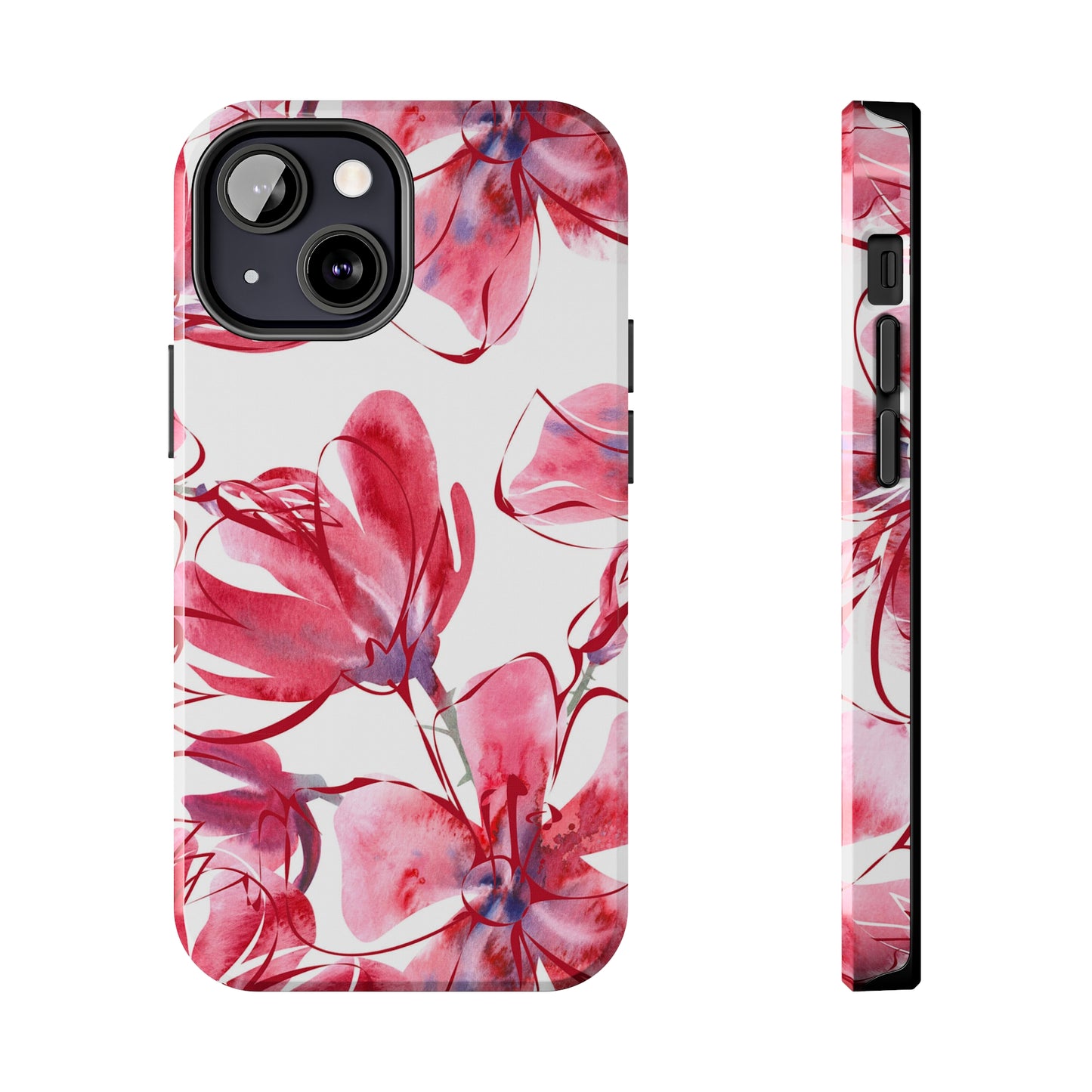 Large Pink Flower Iphone Tough Phone Case