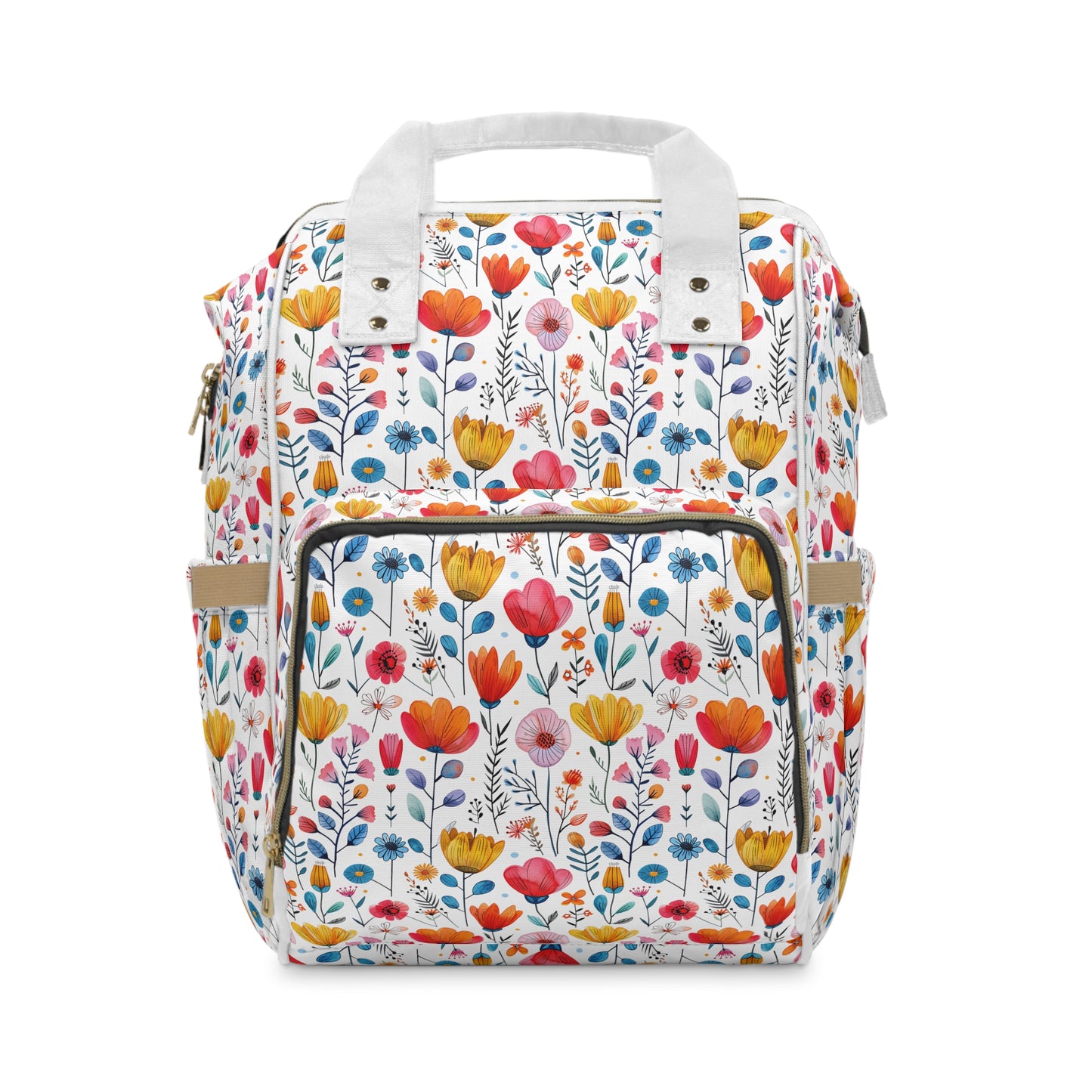 Vibrant Spring Blooms in a Kaleidoscope of Colors Multifunctional Diaper Backpack