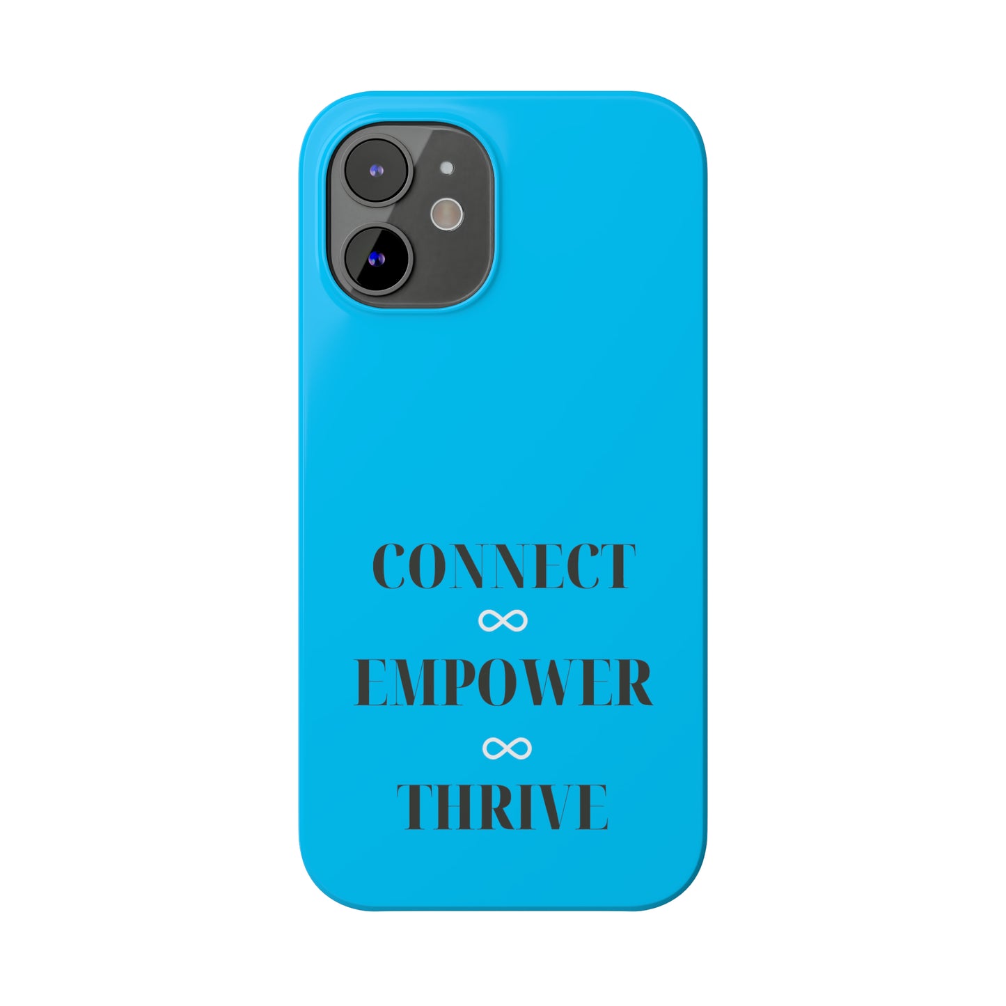 Blue with Connect Empower Thrive Iphone 15-12 Slim Phone Case