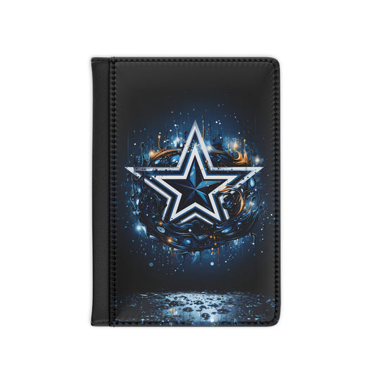 Dallas Cowboys Theme Star Print - Passport Cover Faux Leather RFID Blocking