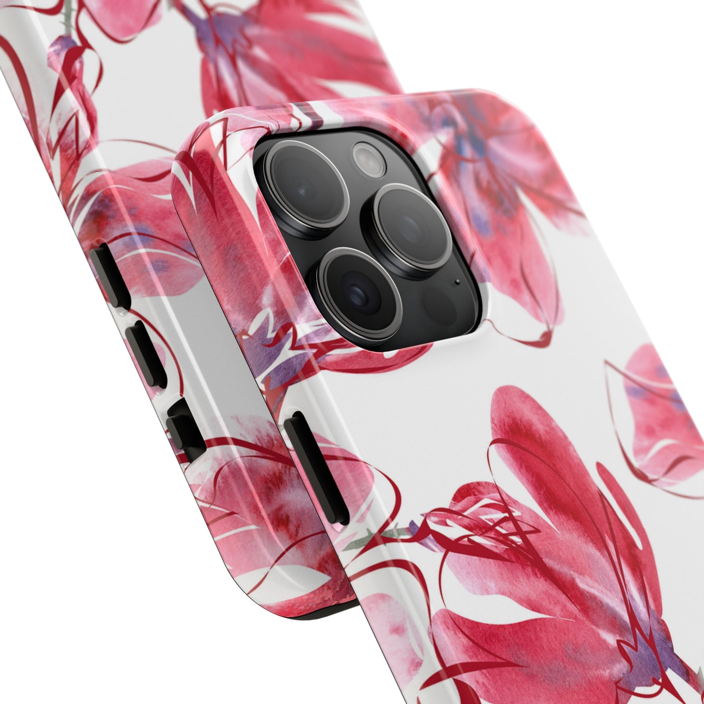 Large Pink Flower Iphone Tough Phone Case