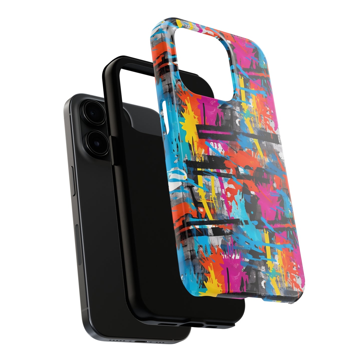 Rainbow Color Abstract Graffiti Design Iphone Tough Phone Case