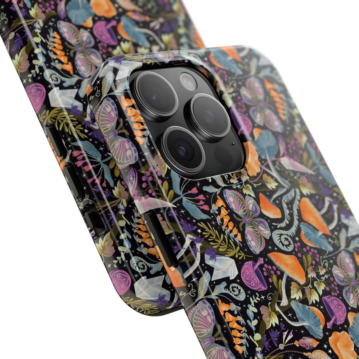 Whimsical Witches' Haven Mystical Garden of Mushrooms and Butterflies Iphone Tough Phone Case