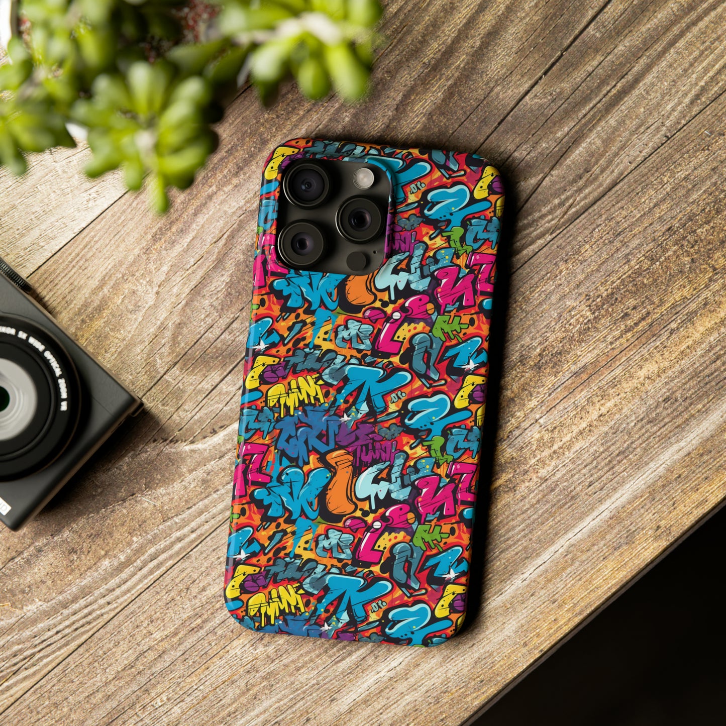 3D Street Art Graffiti Design Iphone 15-12 Slim Phone Case