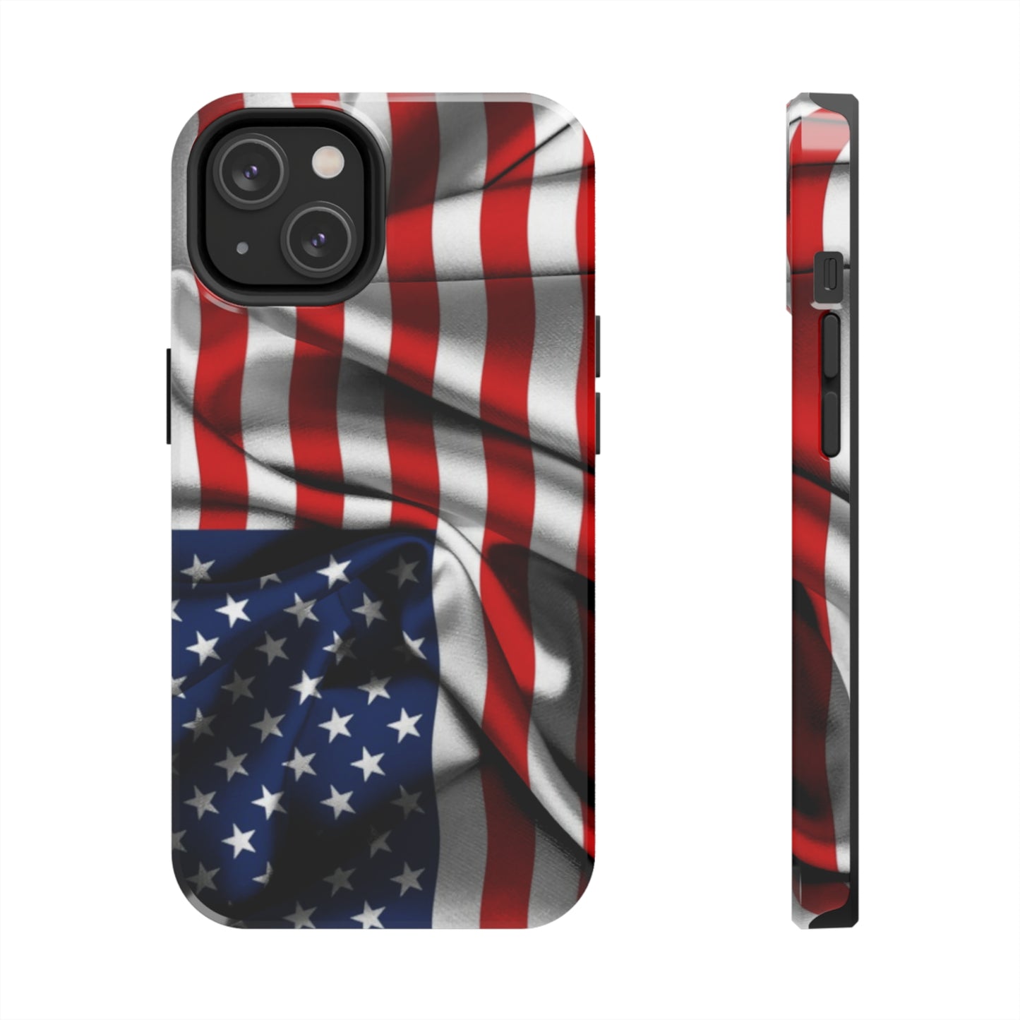 Proudly Unfurling: The American Flag Waves in Patriotic Splendor Iphone Tough Phone Case