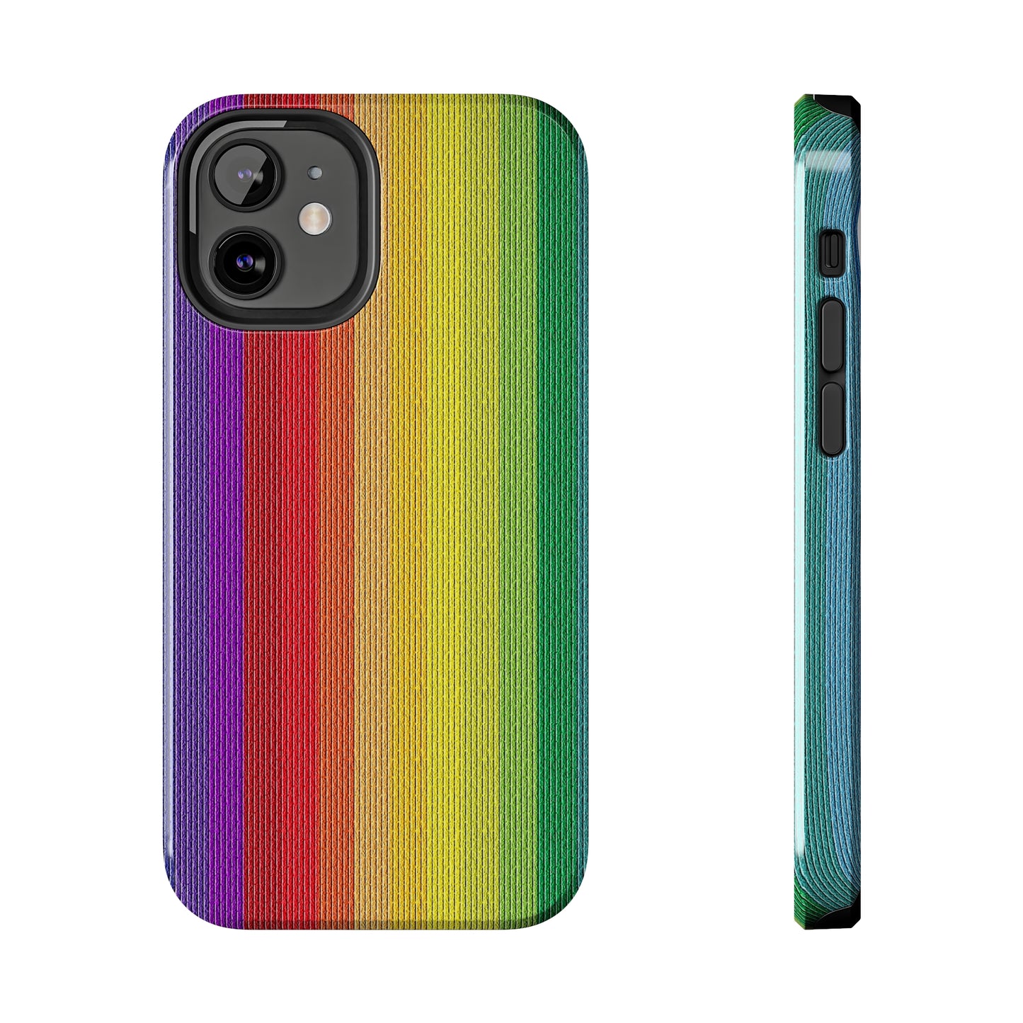 Rainbow Stripe Design Iphone Tough Phone Case