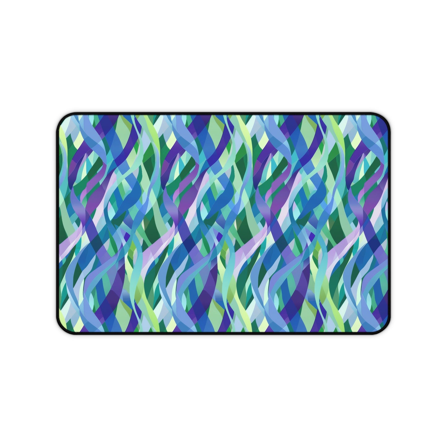 Vibrant Purple Blue and Green Ribbons Extended Gaming Mouse Pad  Desk Mat  - 3 Sizes