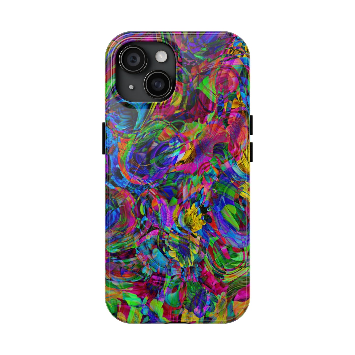 Rainbow Swirls Design Iphone Tough Phone Case