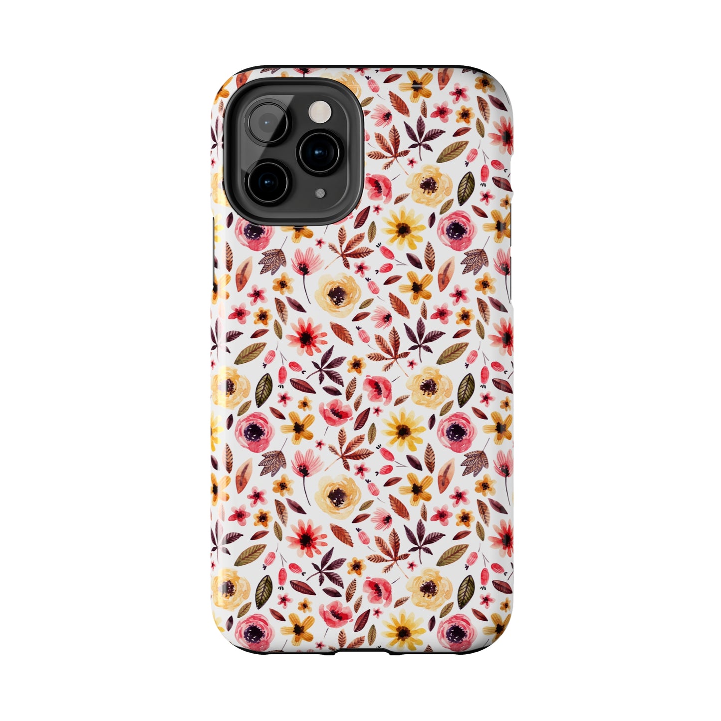 Pink & Yellow Spring Flowers Iphone Tough Phone Case