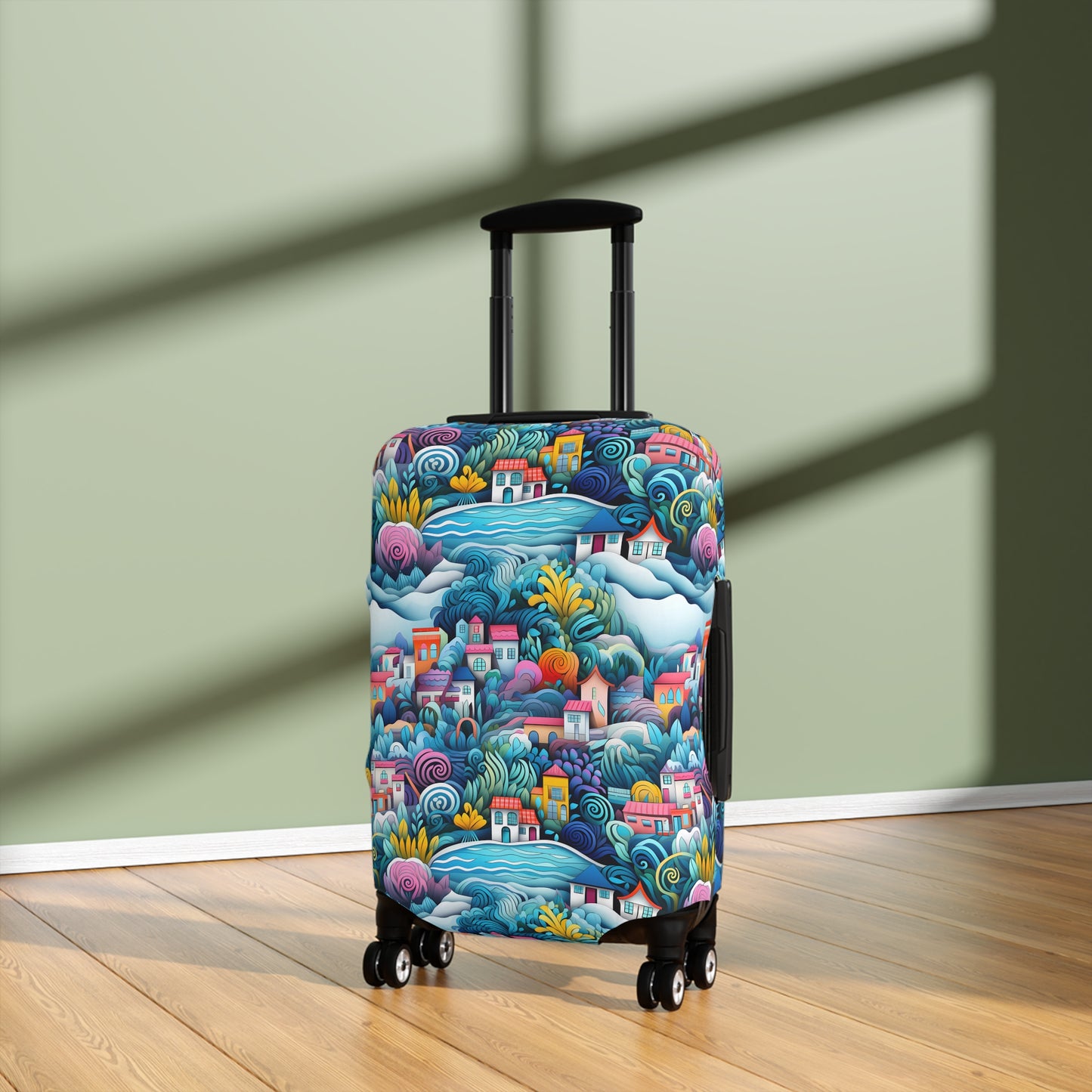 Coastal Charm Houses Inspired by South Carolina's Seaside  - Luggage Protector and Cover 3 Sizes