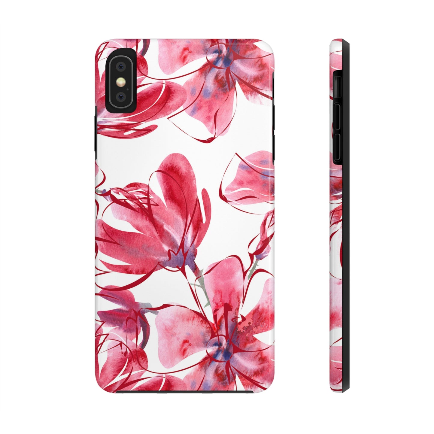 Large Pink Flower Iphone Tough Phone Case