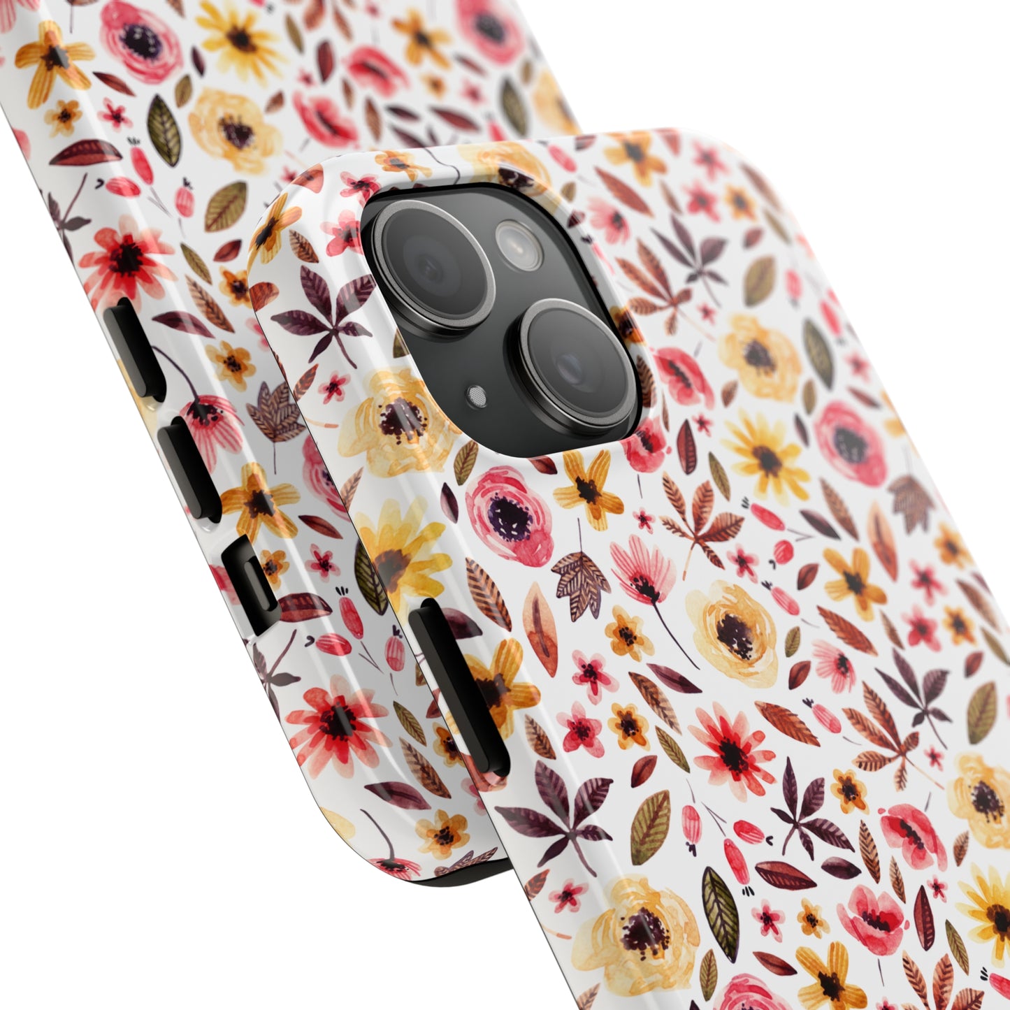 Pink & Yellow Spring Flowers Iphone Tough Phone Case