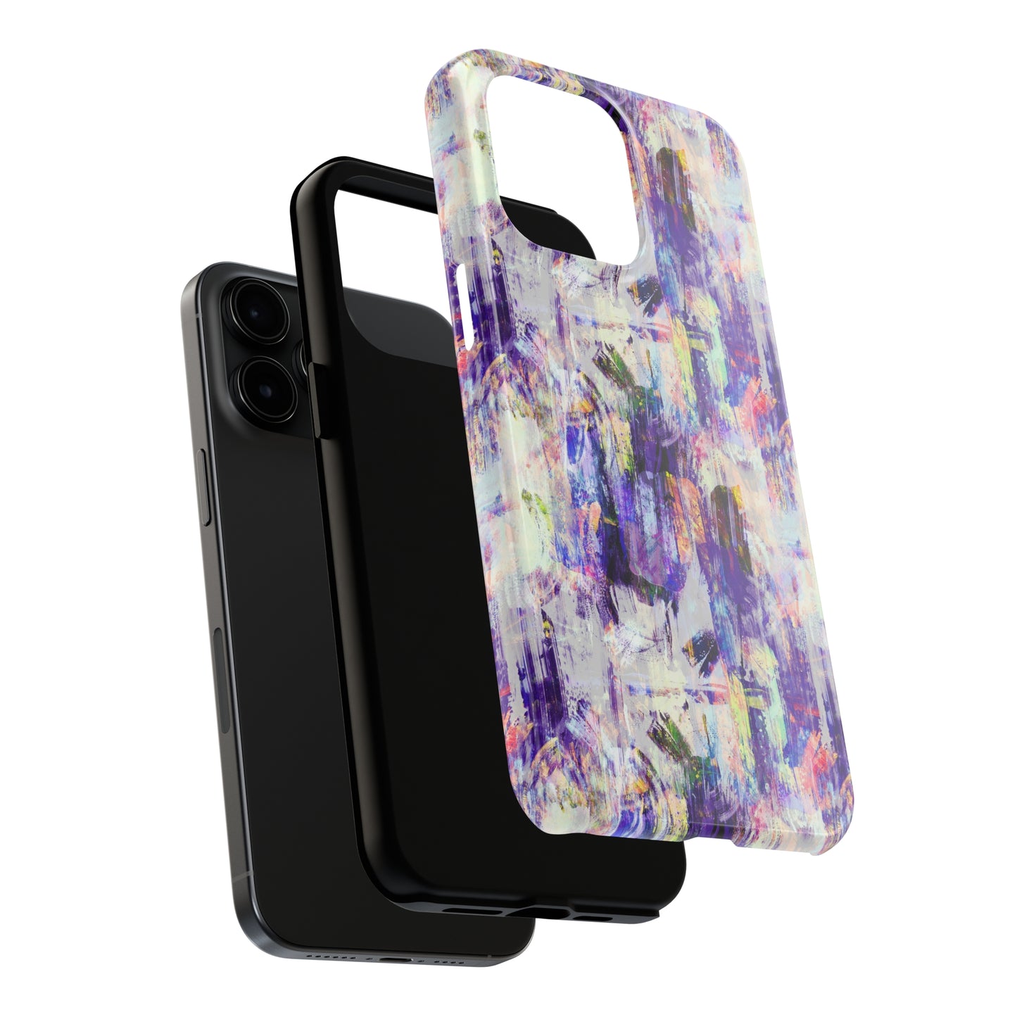 Purple Spring Painted Abstract Iphone Tough Phone Case