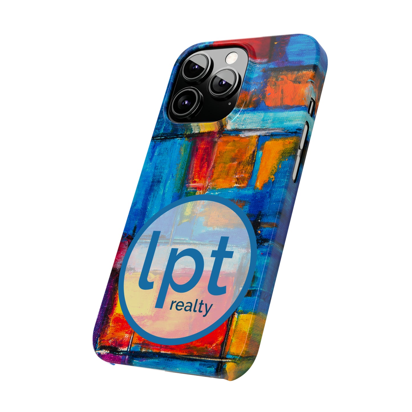 LPT Realty Logo -  Rainbow Abstract Painting Iphone 15-12 Slim Phone Case