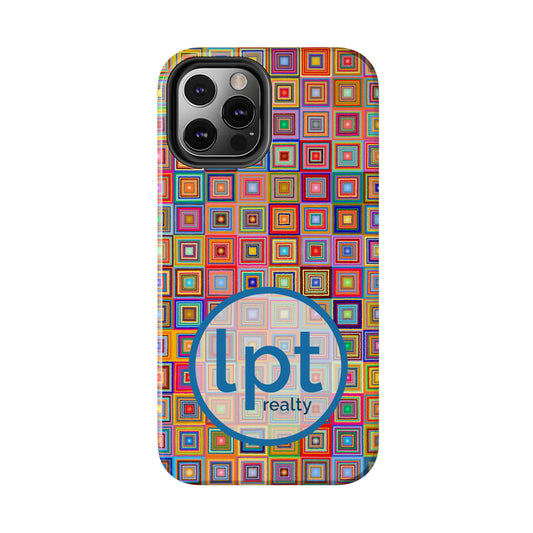 LPT Realty Logo -  Rainbow Colored Squares Design Iphone Tough Phone Case