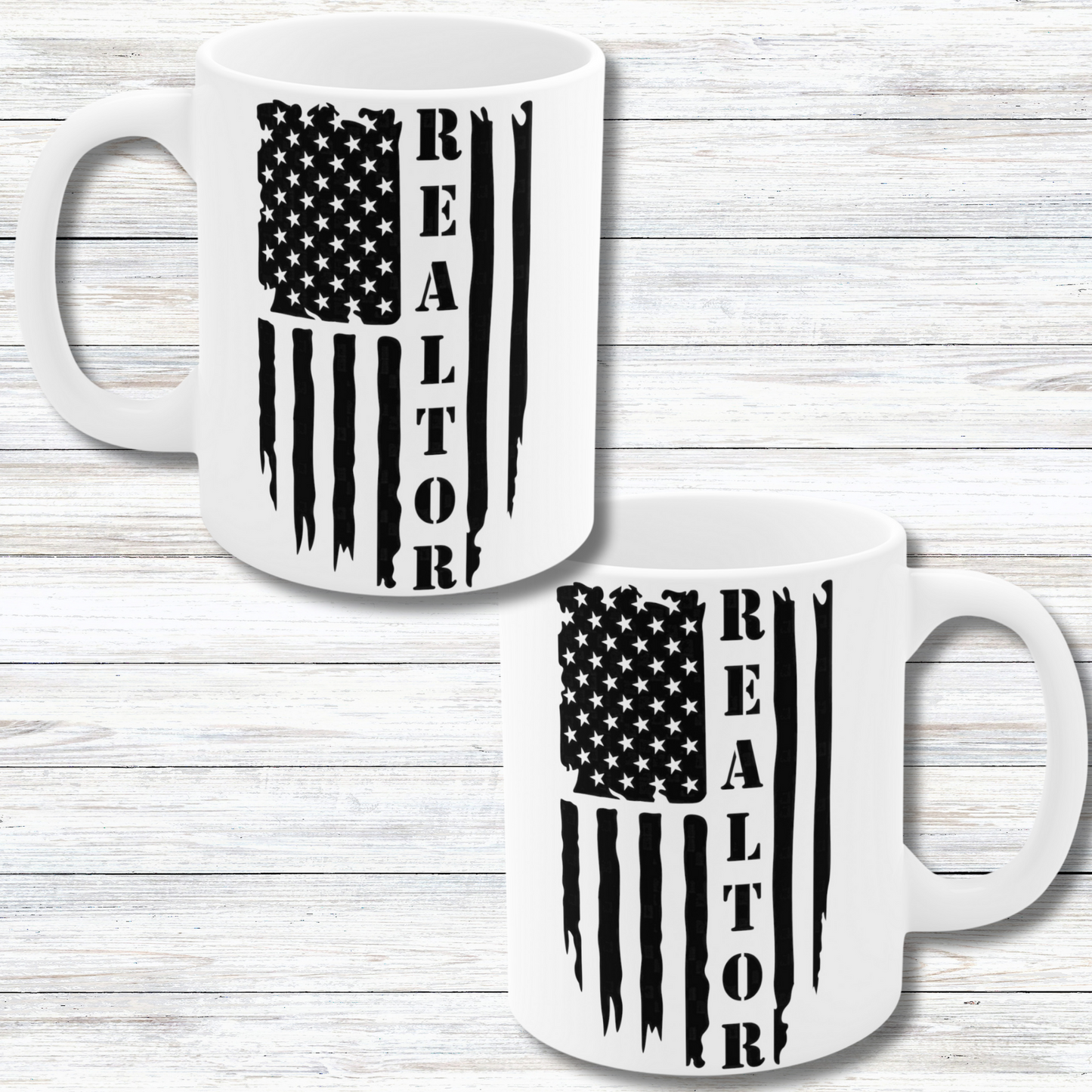 American Flag with Realtor - 11 oz Coffee