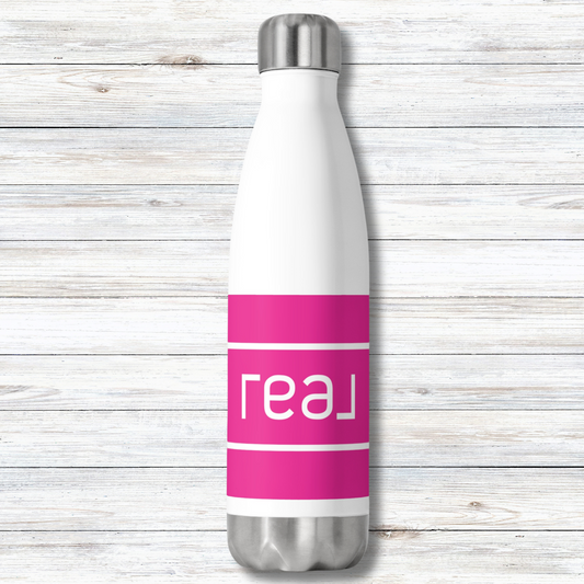 Real Logo in Pink 20 oz Insulated Stainless Steel Water Bottle