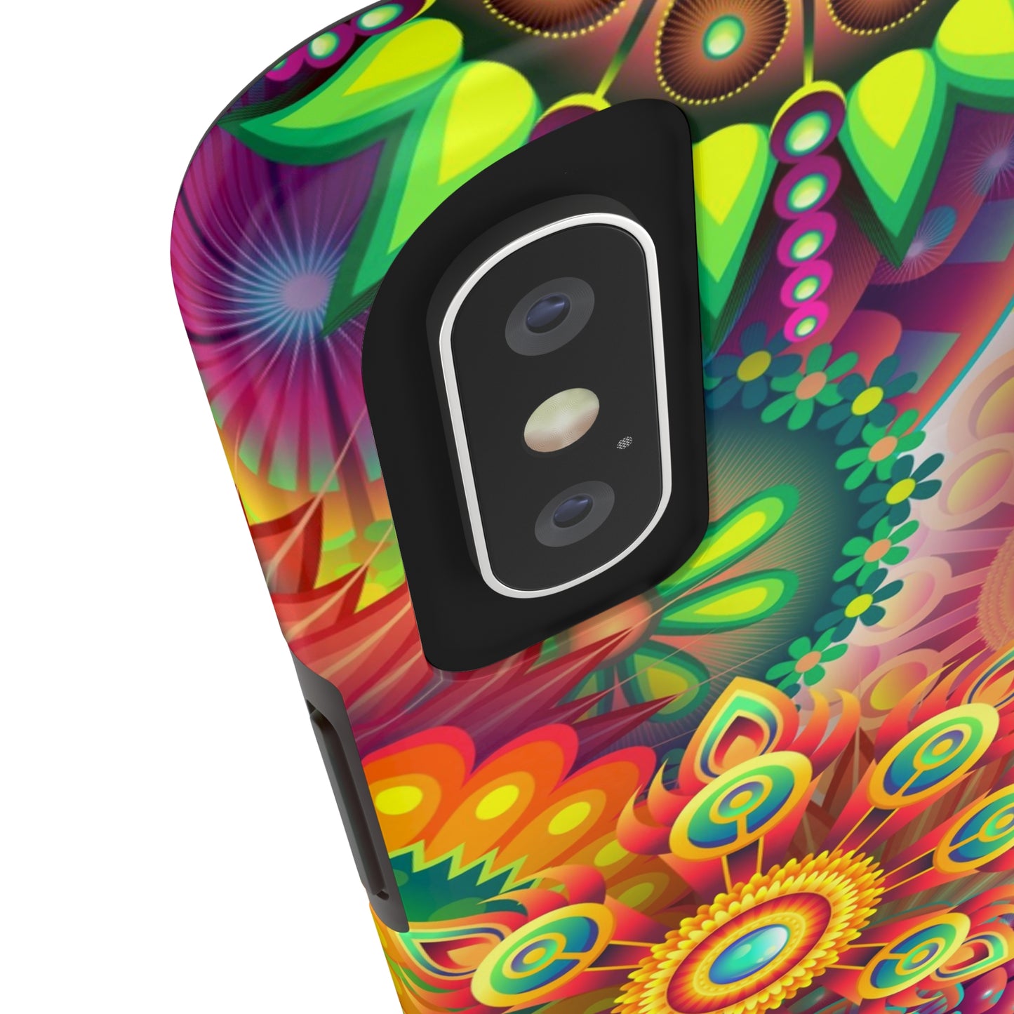 Rainbow Flower Power Design Iphone Tough Phone Case