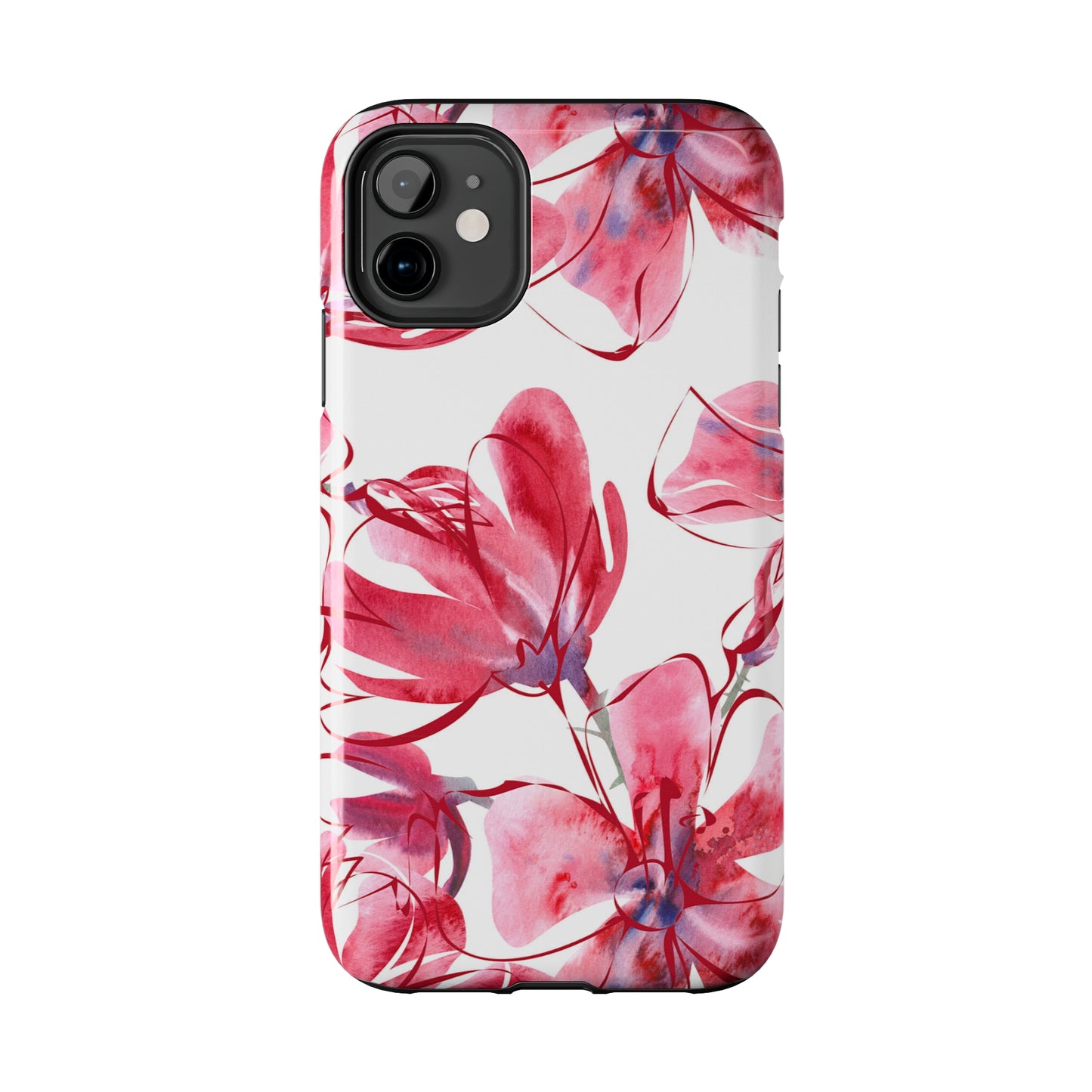 Large Pink Flower Iphone Tough Phone Case