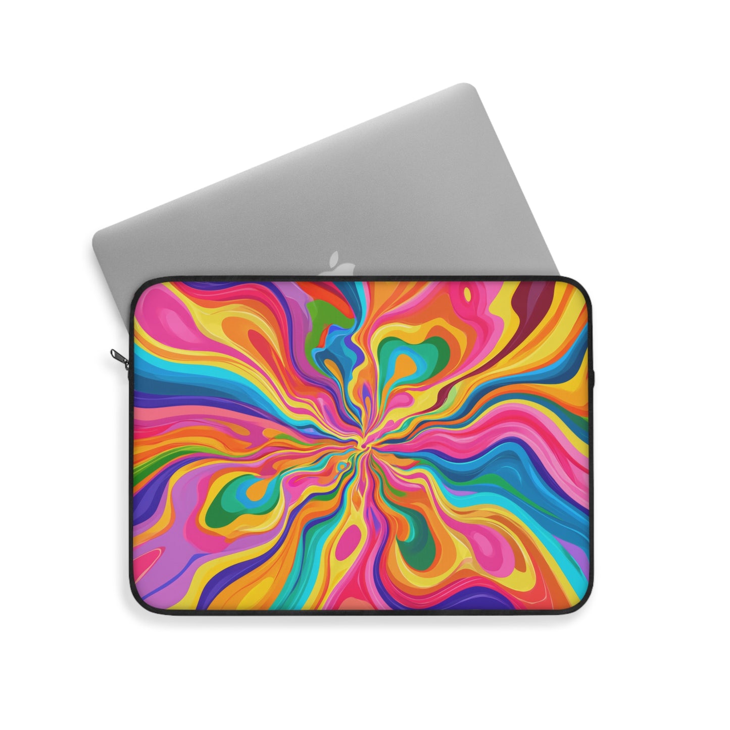 Color Rainbow Fusion Swirl Laptop or Ipad Protective Sleeve 3 Sizes Available