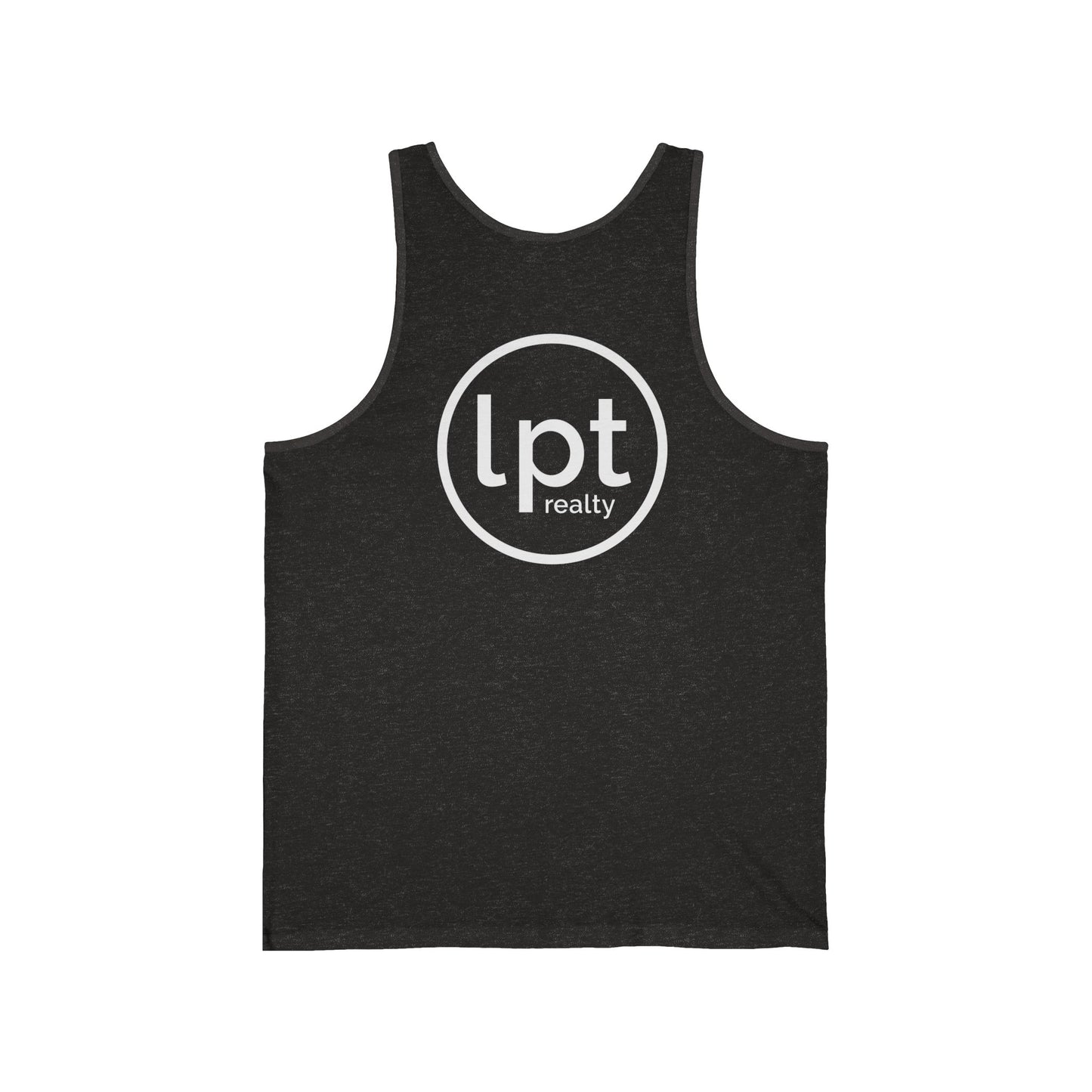 LPT Realty Funny Workout Tank Top Rep Collector, LPT Logo on Back Workout Tank Unisex Jersey Tank