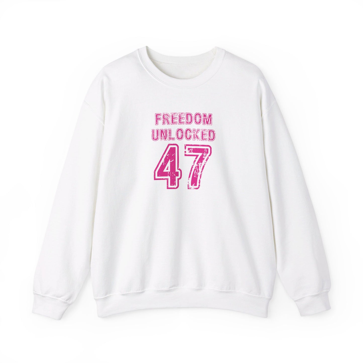 Freedom Unlock 47 in Pink Crewneck Sweatshirt Unisex S-3XL