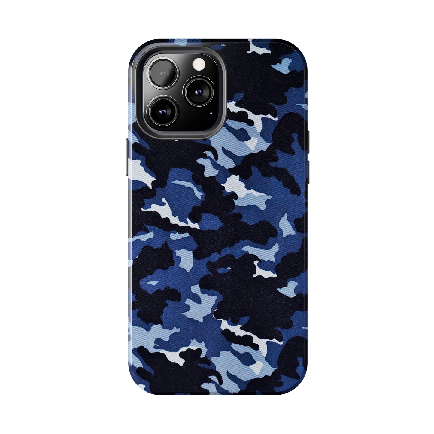 Deep Sea Concealment: Navy Blue Camouflage Iphone Tough Phone Case