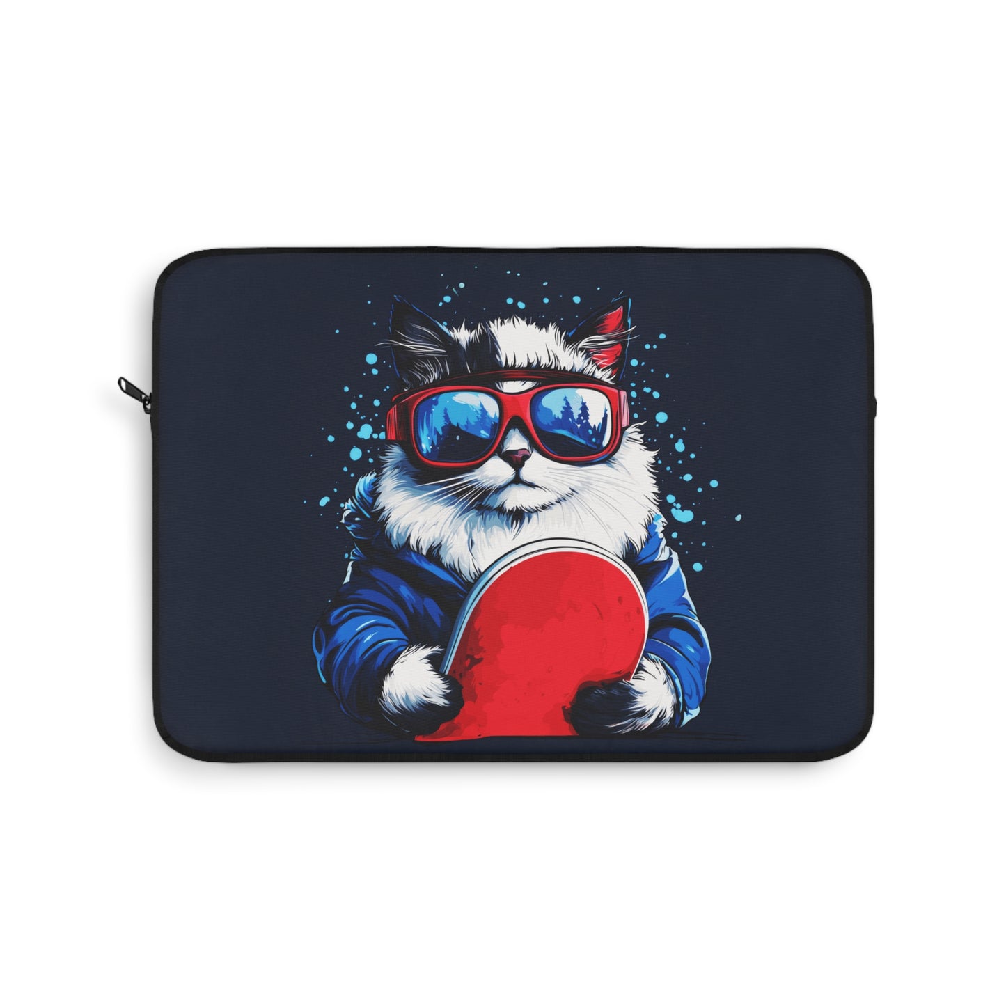 Snowboarding Ragdoll Cat Chill Vibes Only Laptop or Ipad Protective Sleeve 3 Sizes Available