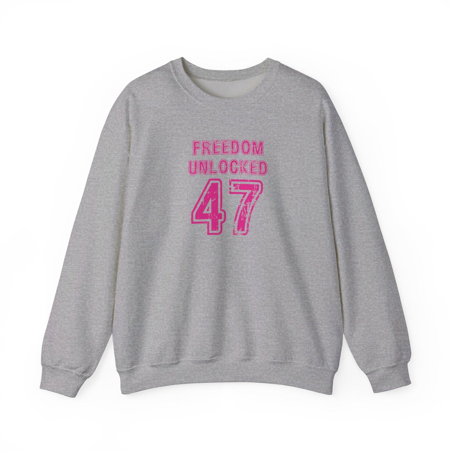 Freedom Unlock 47 in Pink Crewneck Sweatshirt Unisex S-3XL