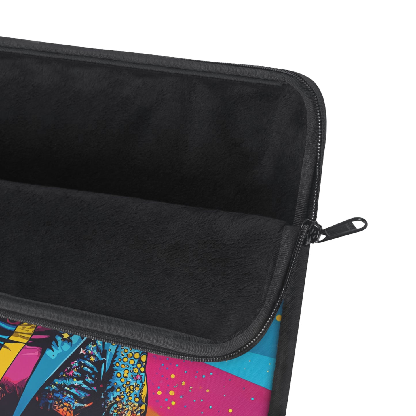 Cosmic Pop: Bowie-Inspired Cat Rockstar in Technicolor Laptop or Ipad Protective Sleeve 3 Sizes Available