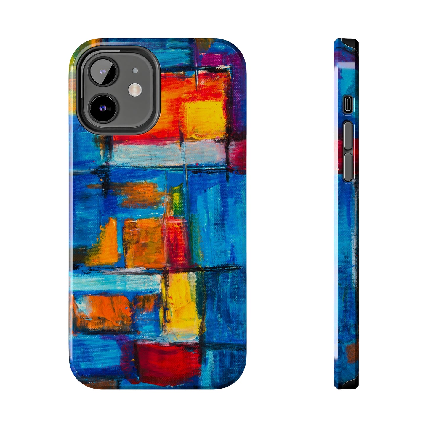 Rainbow Abstract Painting Iphone Tough Phone Case