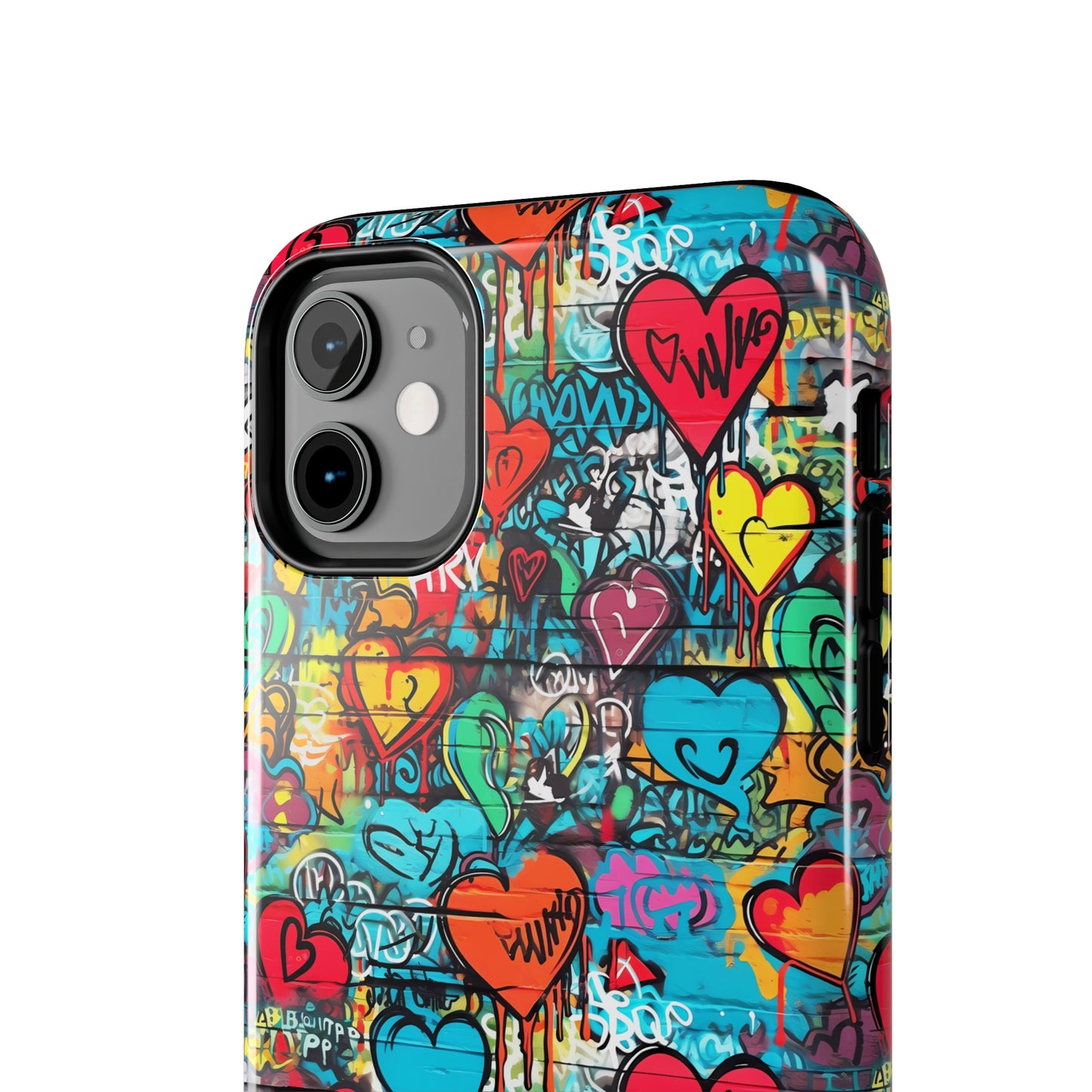 Street Art Graffiti Hearts Design Iphone Tough Phone Case