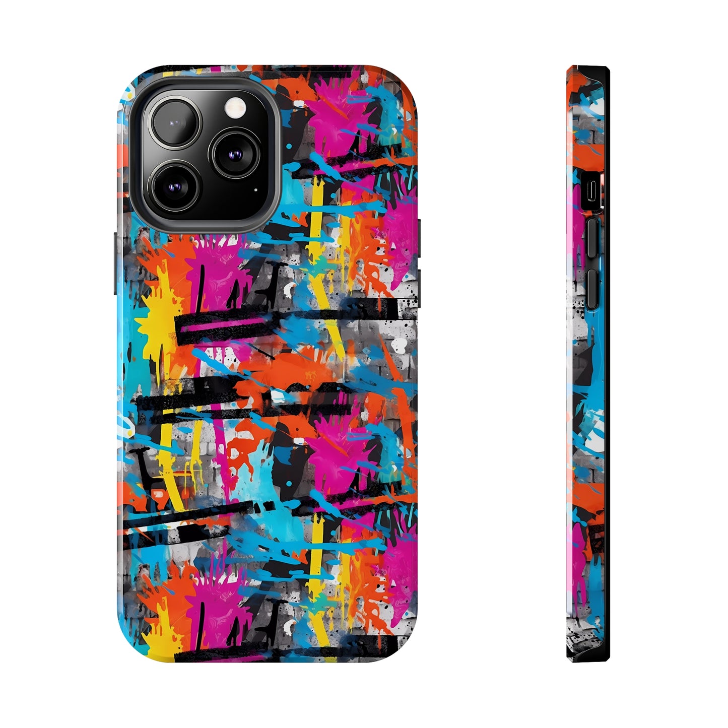 Rainbow Color Abstract Graffiti Design Iphone Tough Phone Case