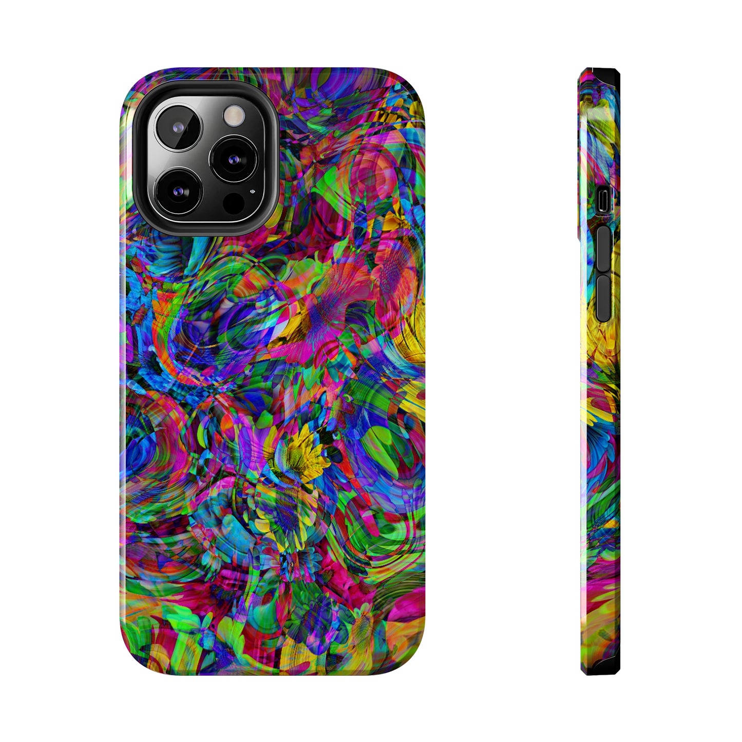 Rainbow Swirls Design Iphone Tough Phone Case