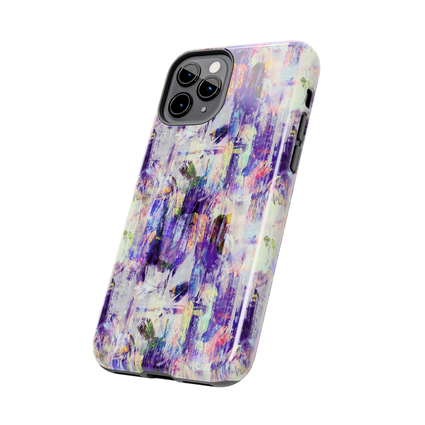 Purple Spring Painted Abstract Iphone Tough Phone Case