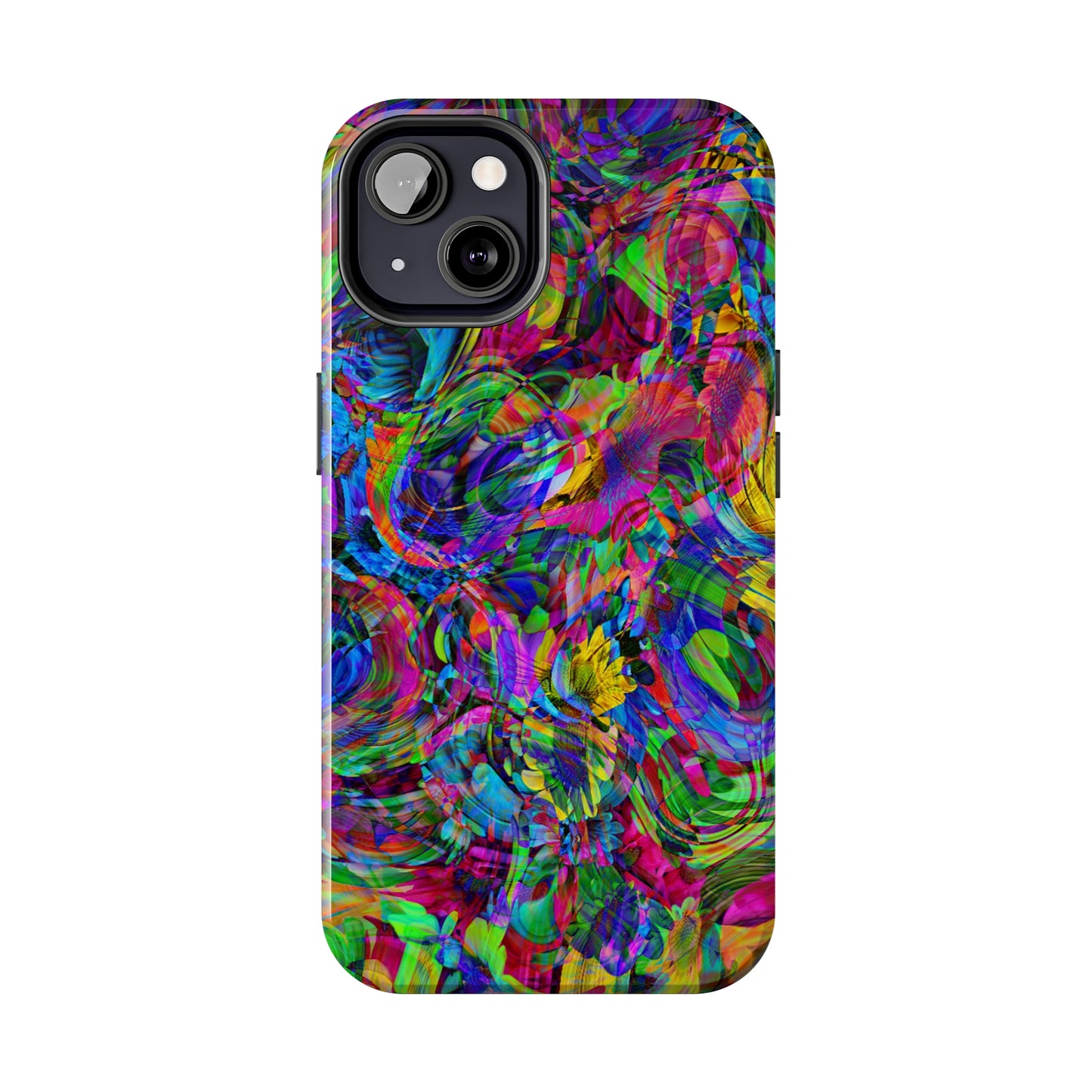 Rainbow Swirls Design Iphone Tough Phone Case