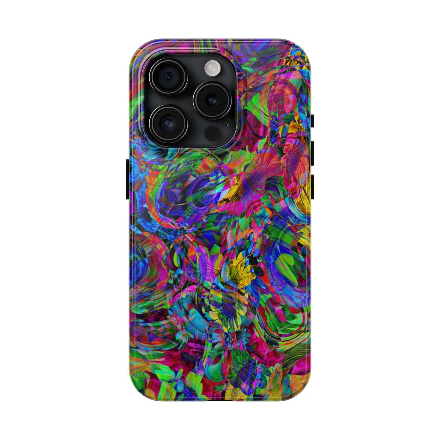 Rainbow Swirls Design Iphone Tough Phone Case