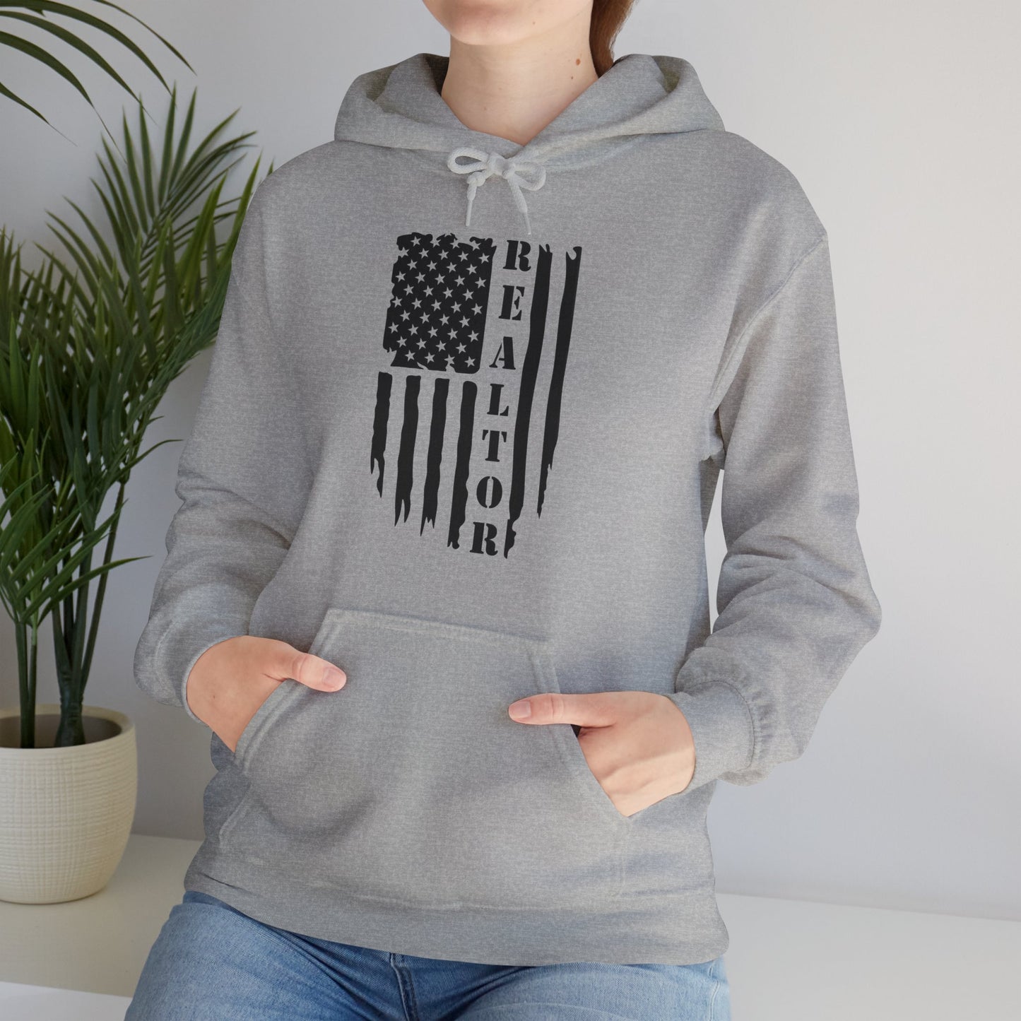 American Flag & Realtor - Hooded Sweatshirt S-5XL