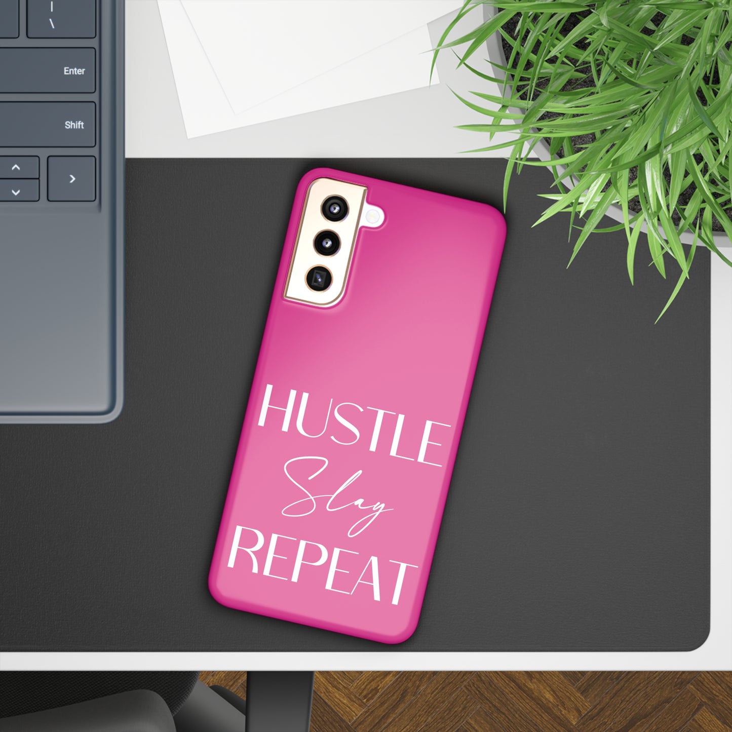 Hustle Slay Repeat - Hot Pink Samsung Slim Cases