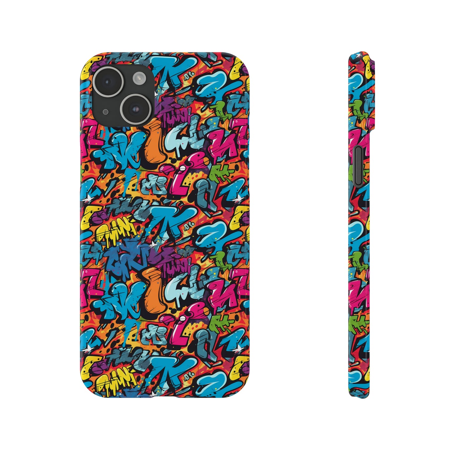 3D Street Art Graffiti Design Iphone 15-12 Slim Phone Case