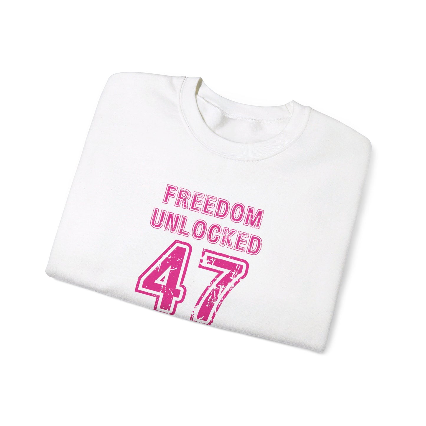 Freedom Unlock 47 in Pink Crewneck Sweatshirt Unisex S-3XL