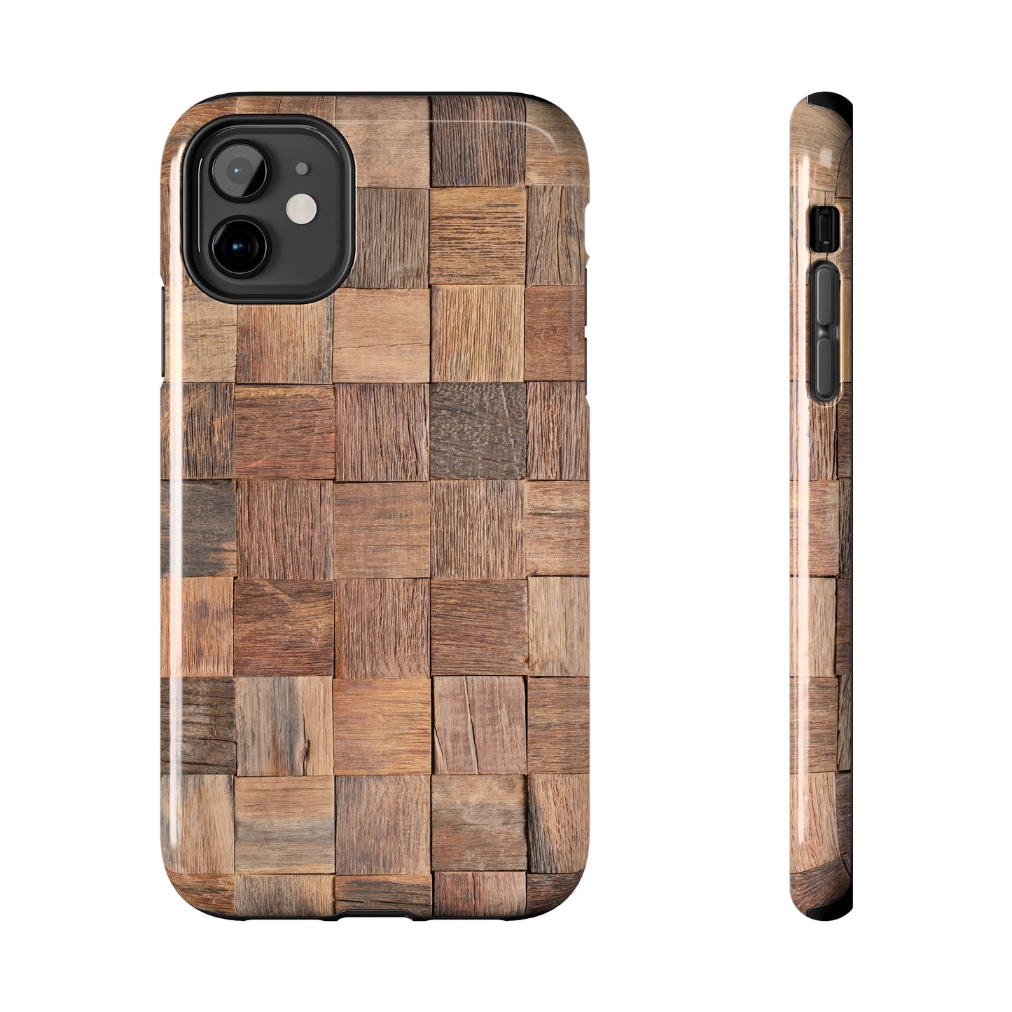 Organic Elegance Natural Woven Wood Design Design Iphone Tough Phone Case