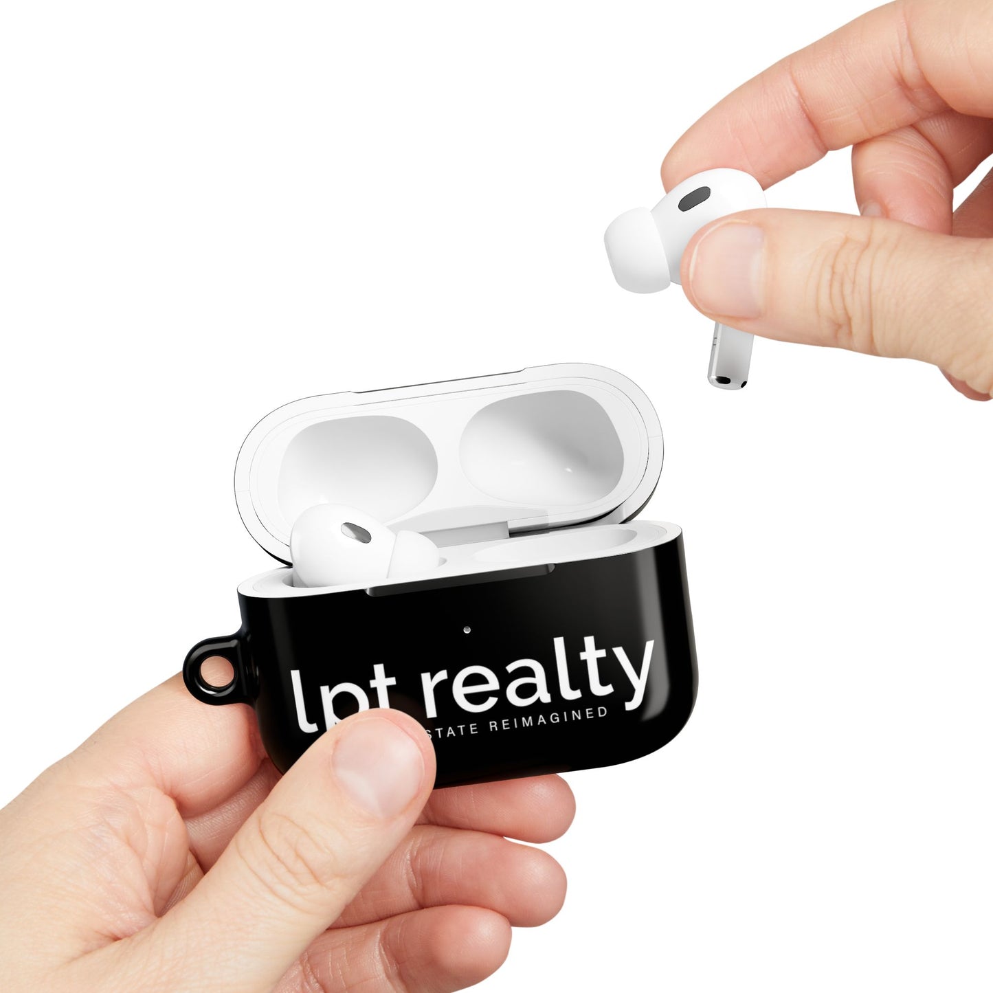 LPT Realty Real Estate Reimagined Logo White on Black AirPod Cases G1, G2, G3 and  Pro G1, G2