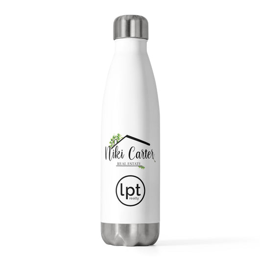 Niki Carter Black Logo & LPT 20 oz Insulated Stainless Steel Water Bottle