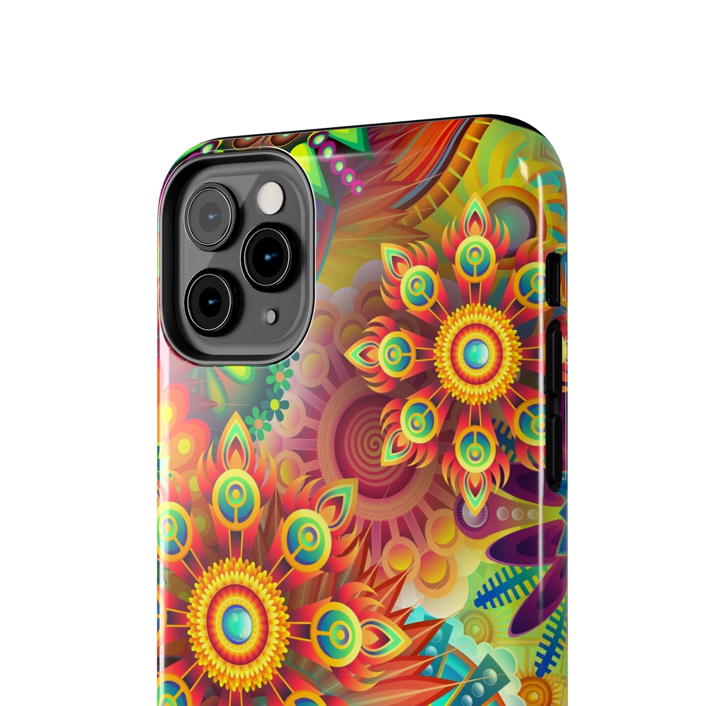 Rainbow Flower Power Design Iphone Tough Phone Case