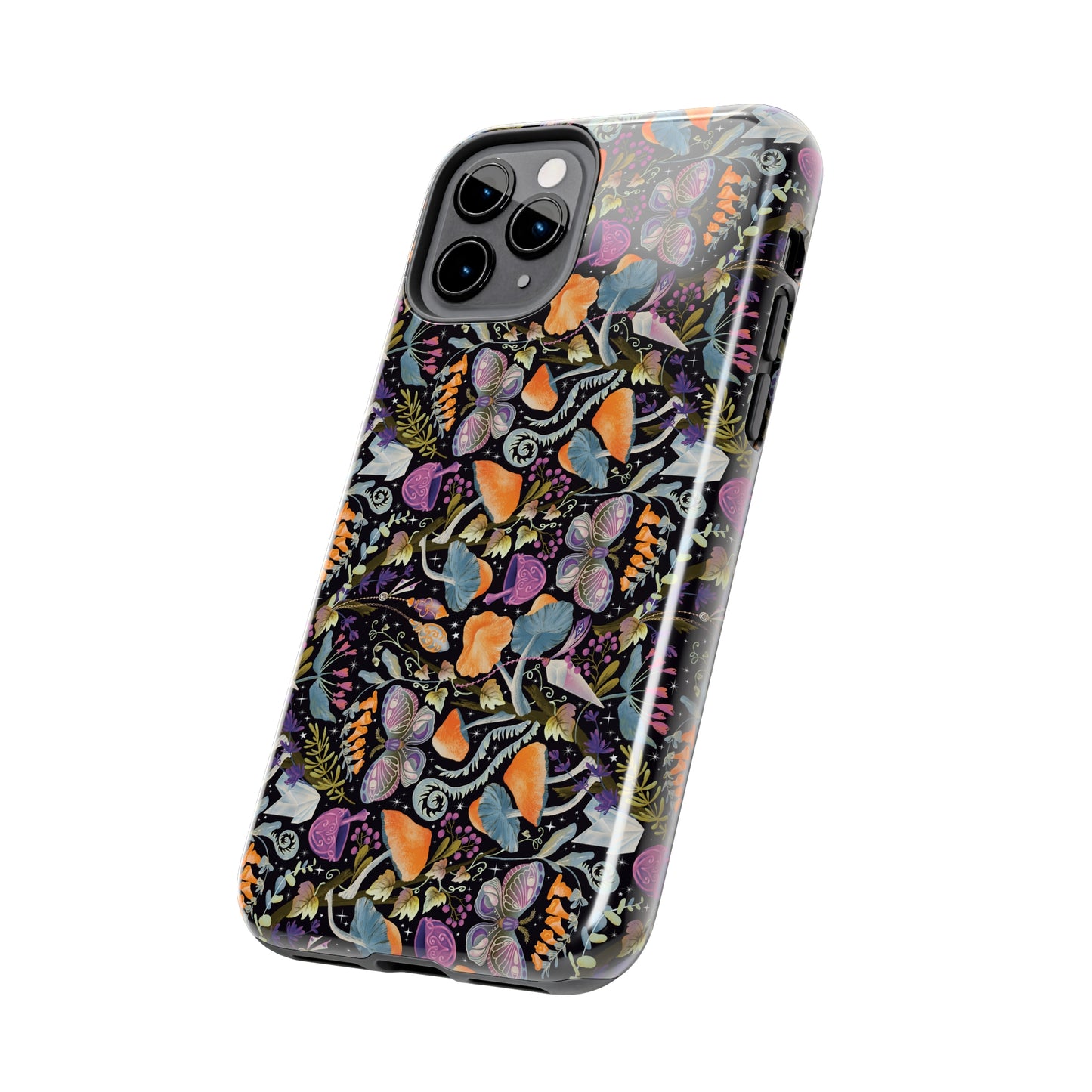 Whimsical Witches' Haven Mystical Garden of Mushrooms and Butterflies Iphone Tough Phone Case