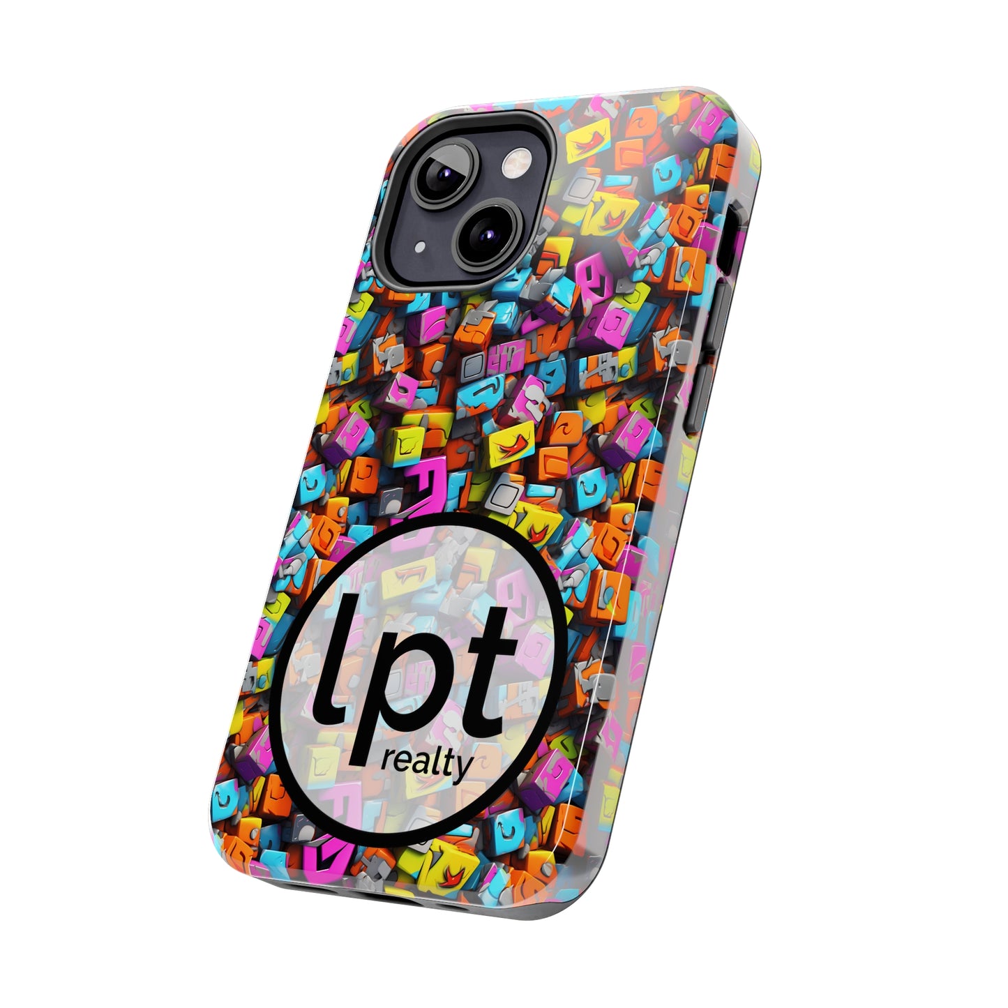 LPT Realty Logo -  3D Abstract Colorful Block Design Iphone Tough Phone Case