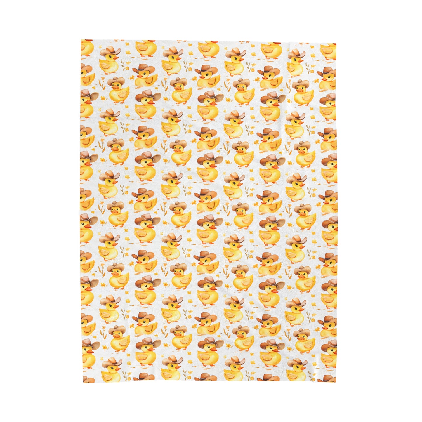 Cowboy Duck Parade Velveteen Plush Blanket 3 Sizes