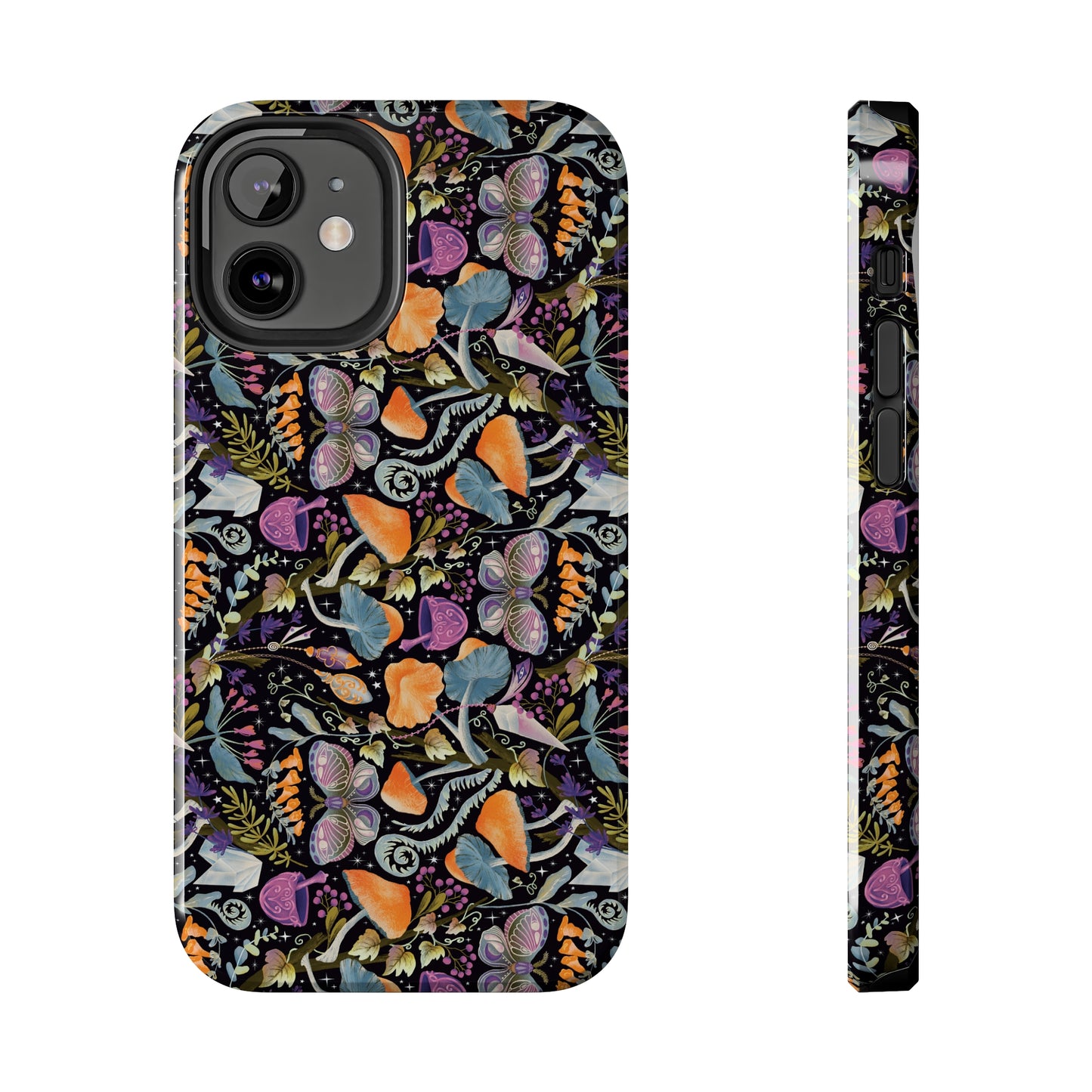 Whimsical Witches' Haven Mystical Garden of Mushrooms and Butterflies Iphone Tough Phone Case